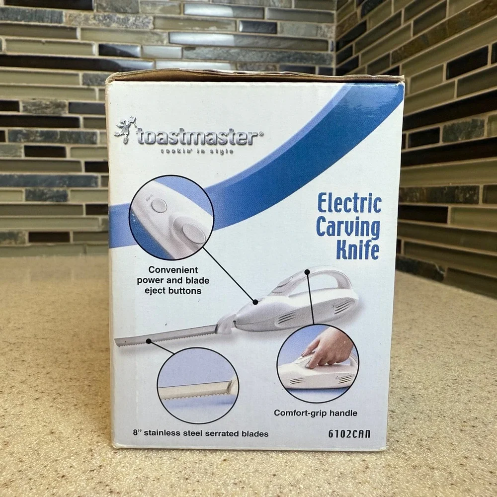 NEW Toastmaster Electric Carving Knife 6102CAN White 8